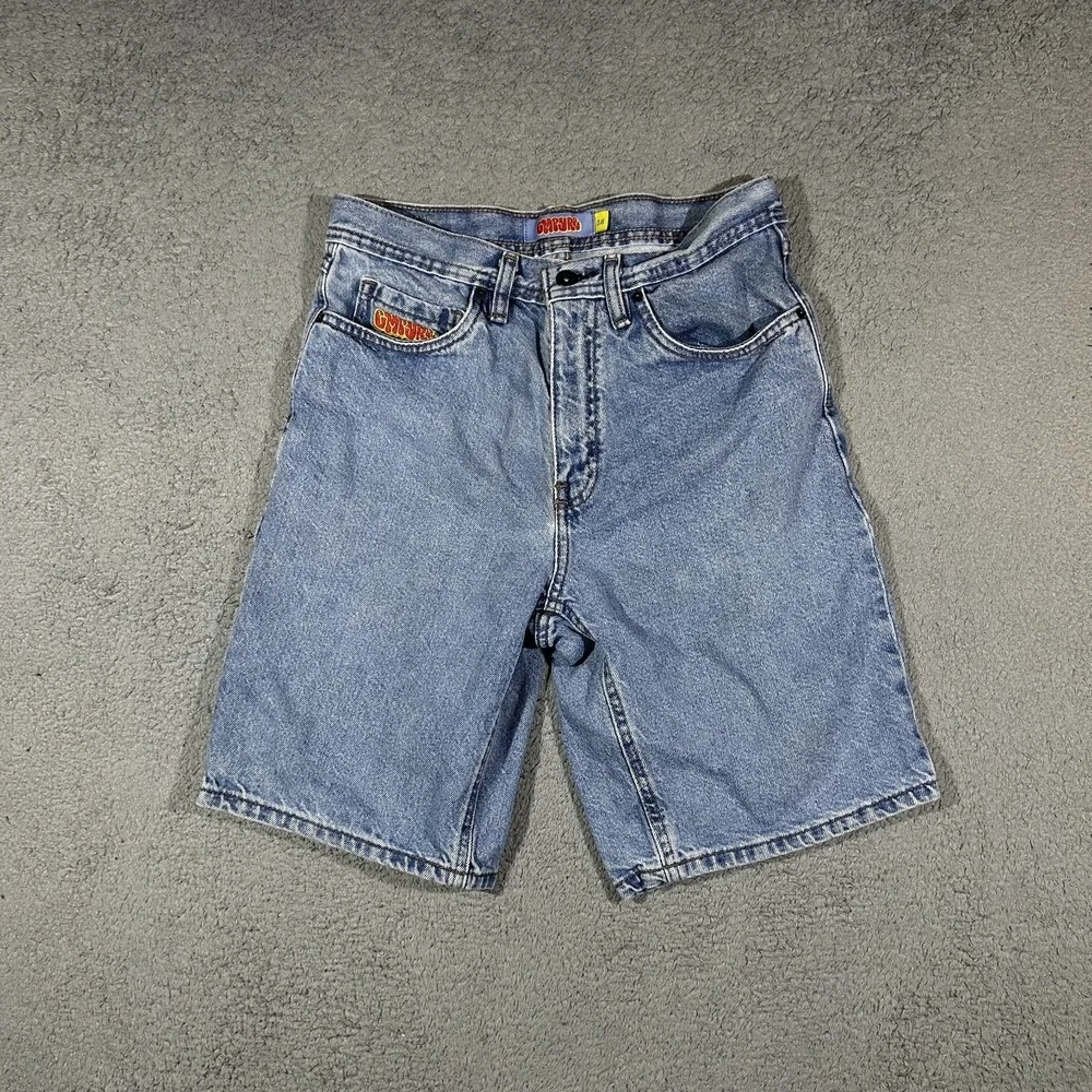 Empyre Women's 28 Jean Shorts Vintage Y2K Blue Denim Skater #3372 - Picture 1 of 8